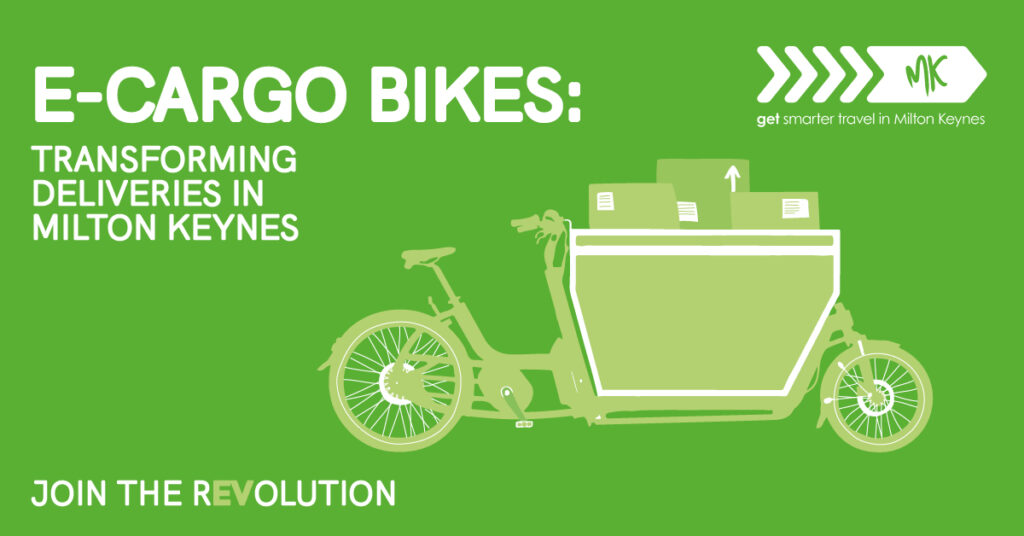 Promotional image for Get Around MK's E-Cargo Bike program