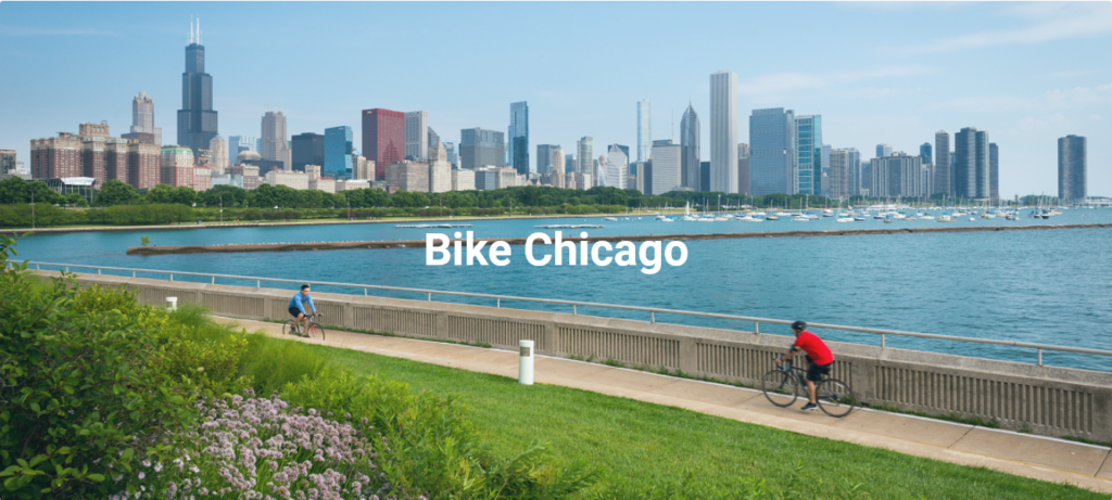 Banner for Bike Chicago program