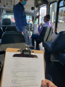 Figure 2: Surveying on a CPACS Ride Shuttle
