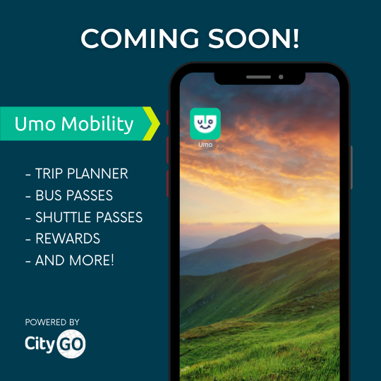 Promotional banner for City Go Wallet/Umo Mobility app