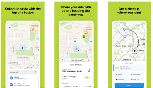 Figure 7 - CPACS Ride rider-facing app