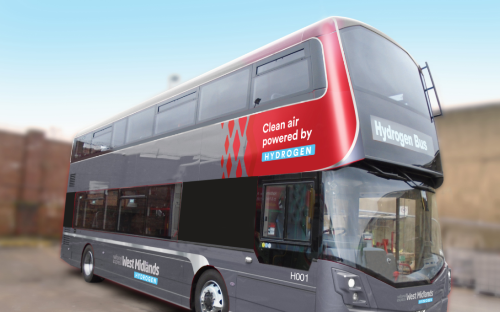 A picture of one of Birmingham's new hydrogen buses