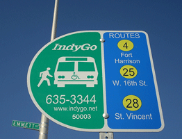 IndyGo Bus Sign