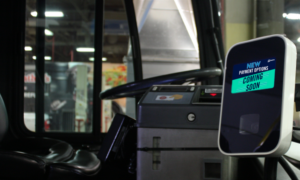 Image of Metro Fare Card Reader on Bus