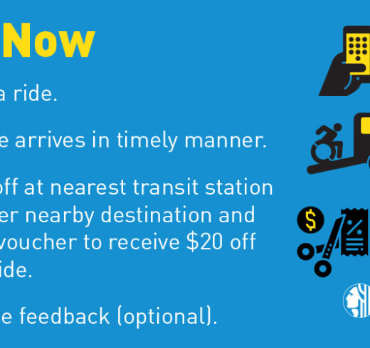 Informational image on Ride Now service
