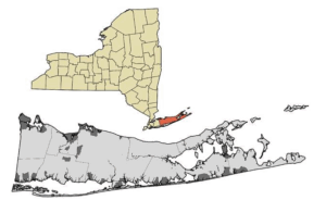 maps of new york with suffolk county highlighted, and a more detailed map of suffolk county