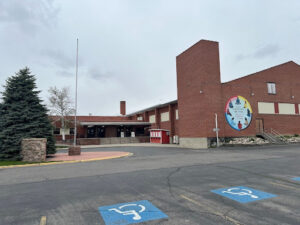 a brick building