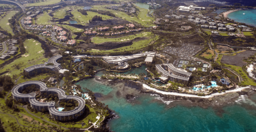 Aerial photo of hawaii island