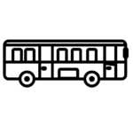 Line drawing of a bus