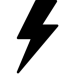 line drawing of a lightning bolt