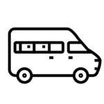 line drawing of a shuttle bus