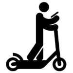 Image of person using e-scooter