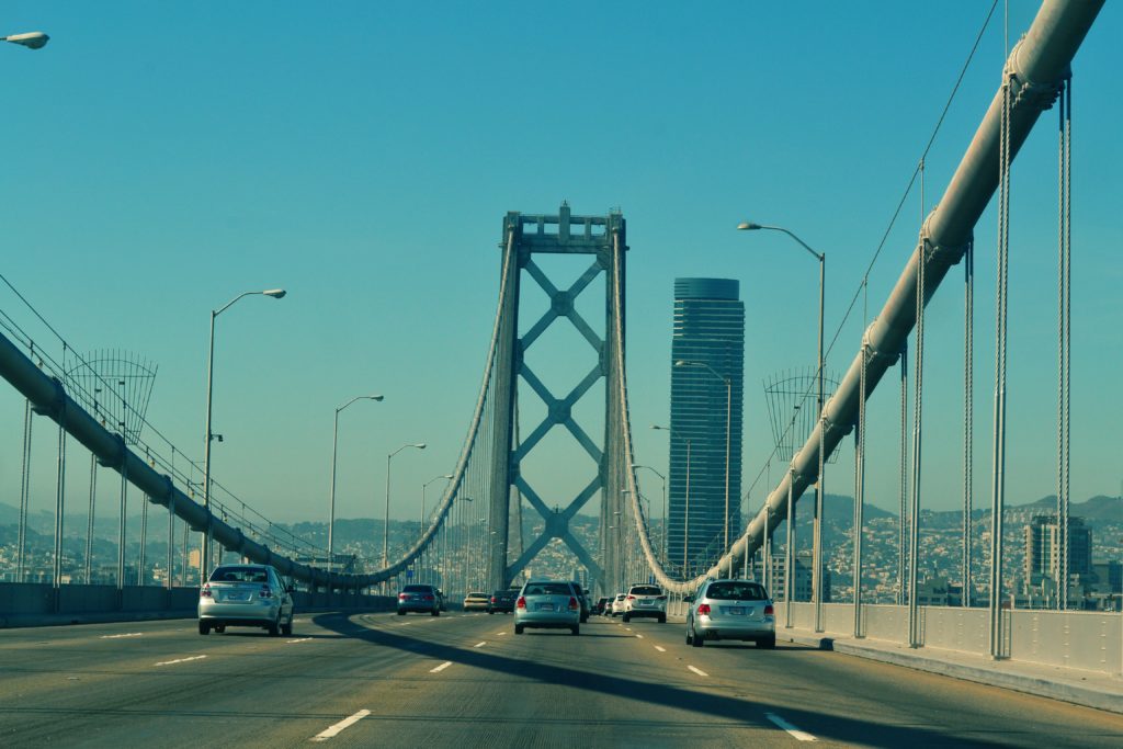 Photo of Oakland Bridge - from being on the bridge perspective