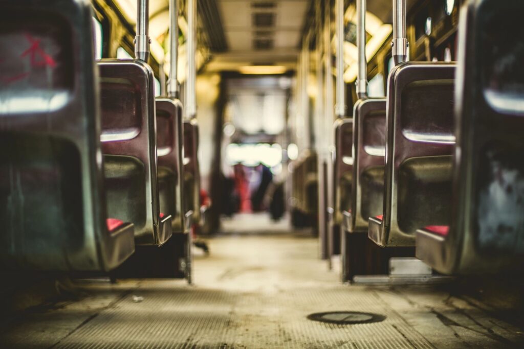 Image of inside of transit bus