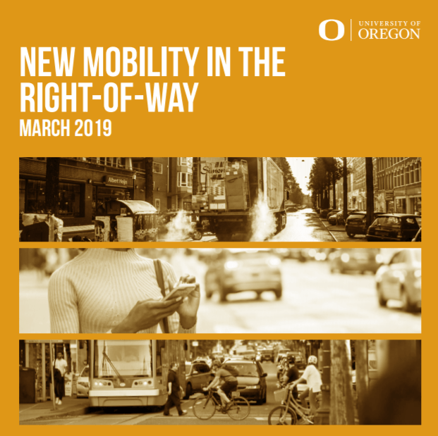 Screenshot of cover of Urbanism Next report, New Mobility in the Right of Way